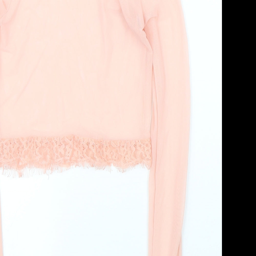 Boohoo Womens Pink   Basic Blouse Size 6