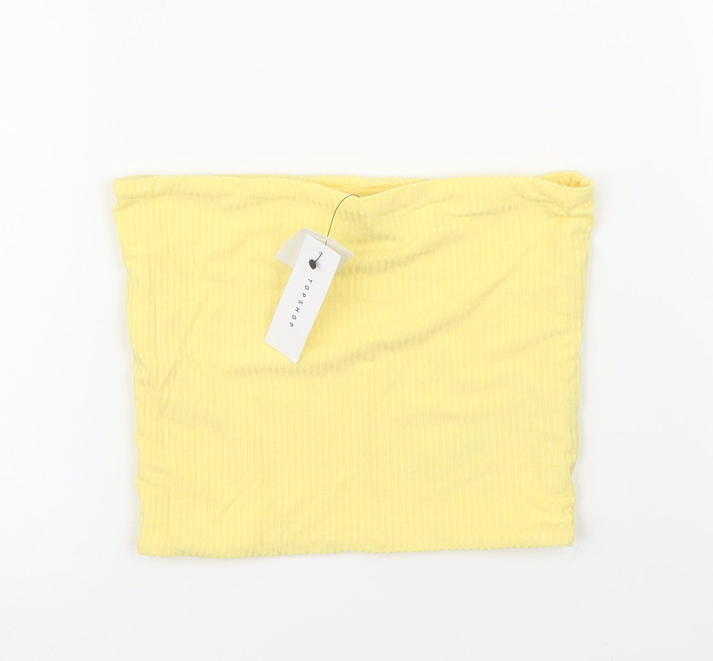 Topshop Womens Yellow   Cropped Blouse Size 6