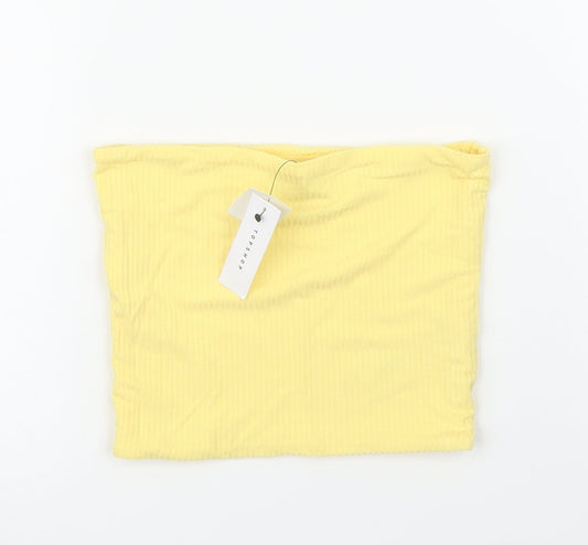 Topshop Womens Yellow   Cropped Blouse Size 6