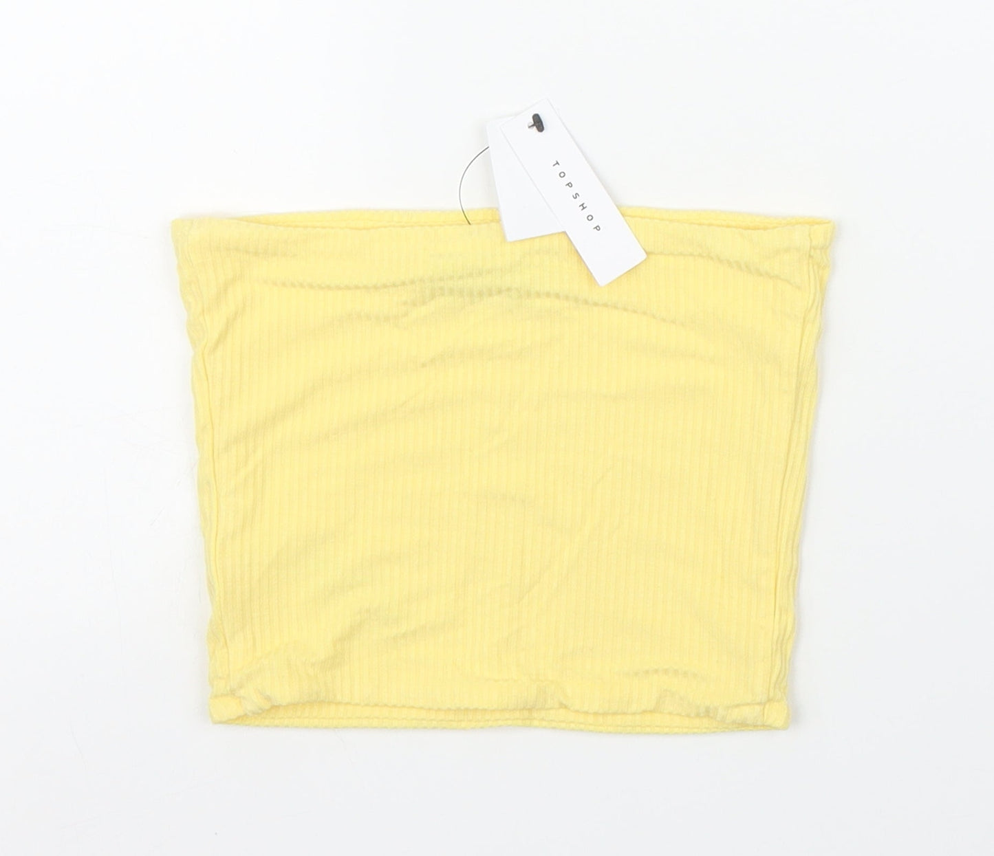 Topshop Womens Yellow   Cropped Blouse Size 6