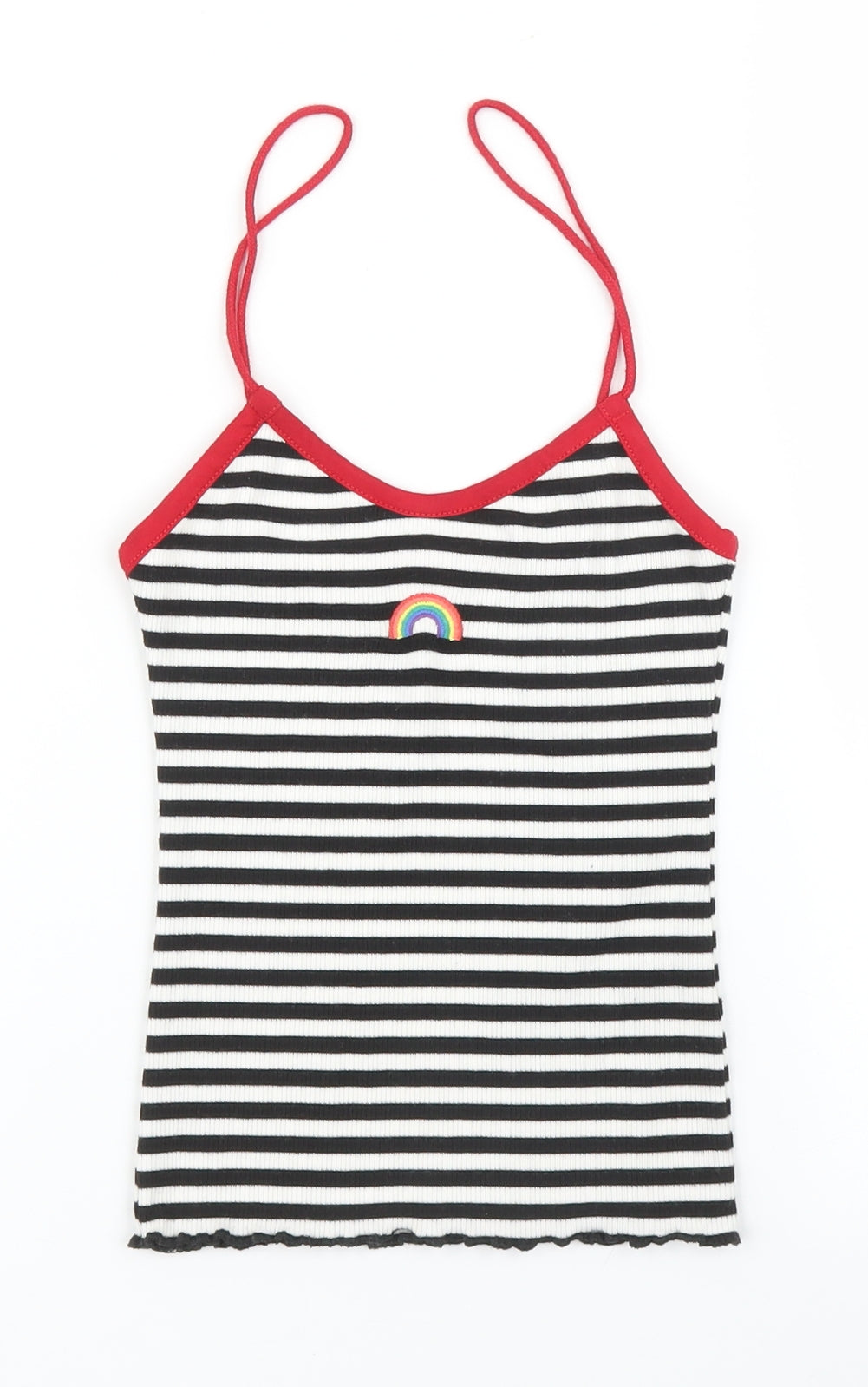 Topshop Womens Black Striped  Camisole Blouse Size 6