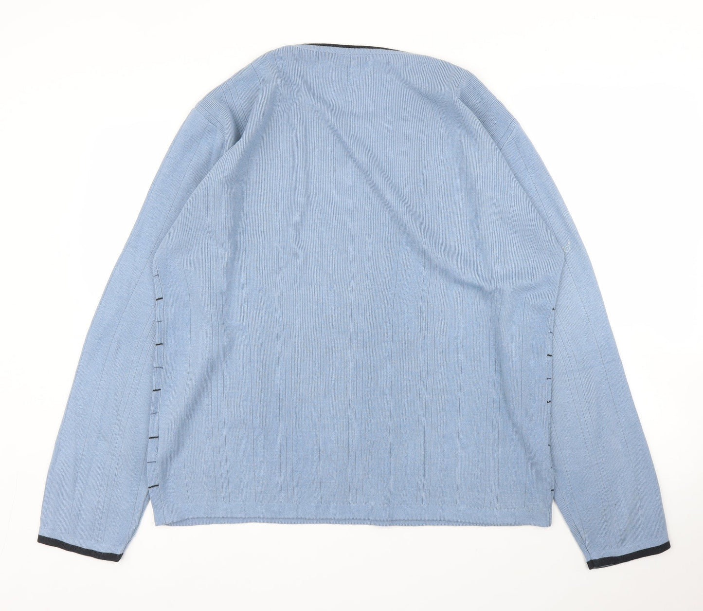 M2M Mens Blue Check  Pullover Jumper Size M