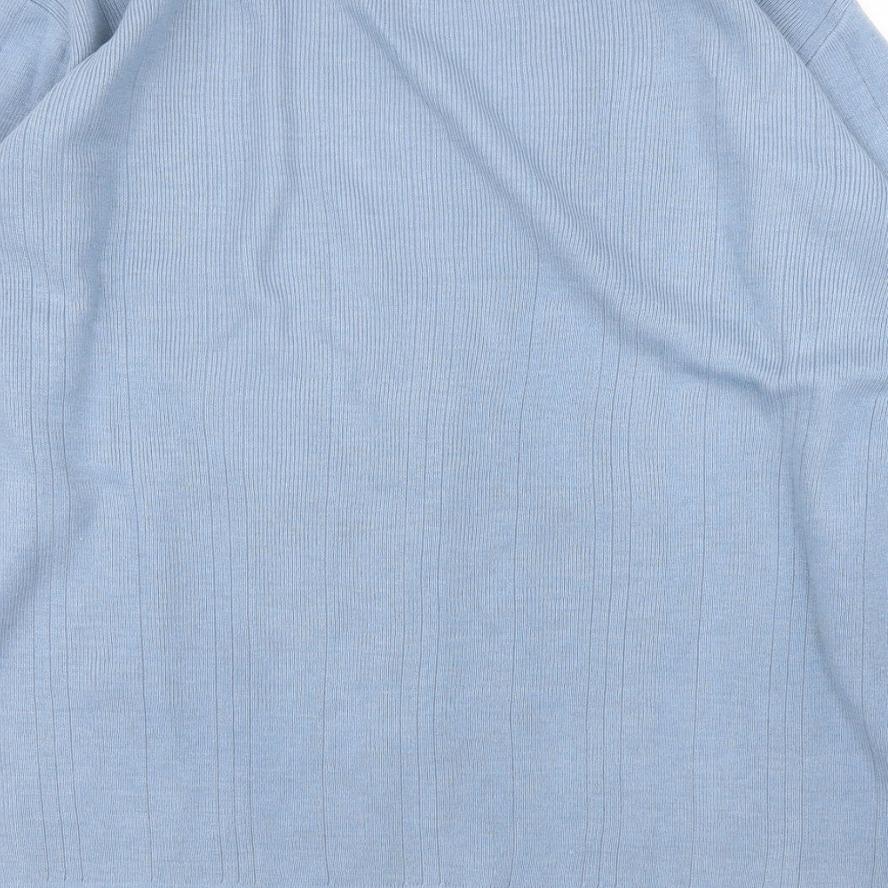 M2M Mens Blue Check  Pullover Jumper Size M