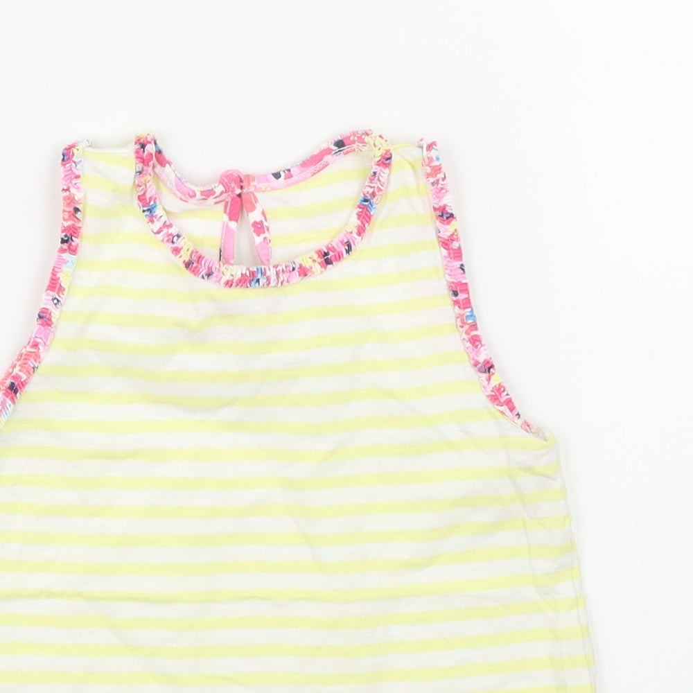 Matalan Girls Yellow Striped  Basic Blouse Size 4 Years