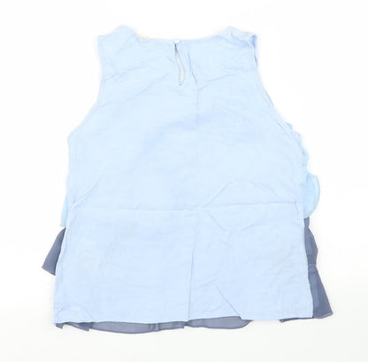 Preloved H&M Girls Blue   Basic Blouse Size 10 Years - Back