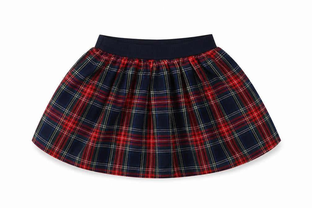 Preworn Girls Red Check  A-Line Skirt Size 4 Years