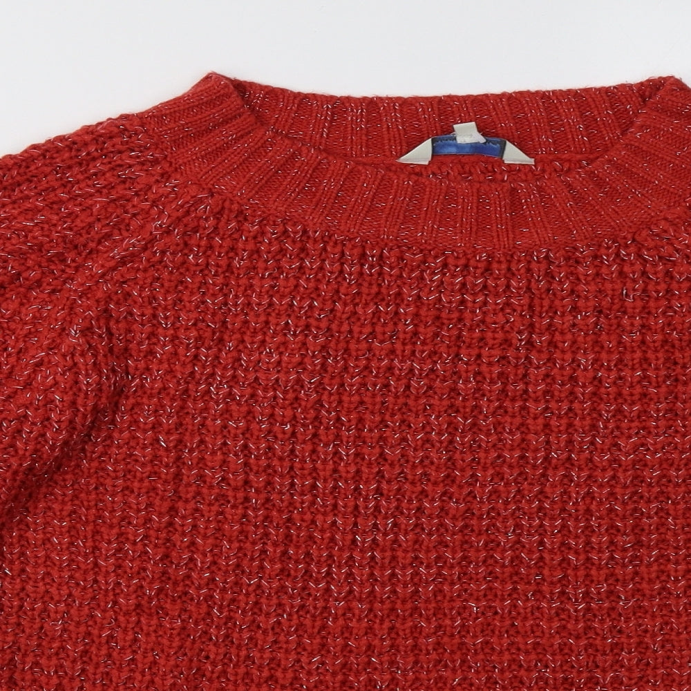 Peacocks Womens Red   Pullover Sweatshirt Size 10