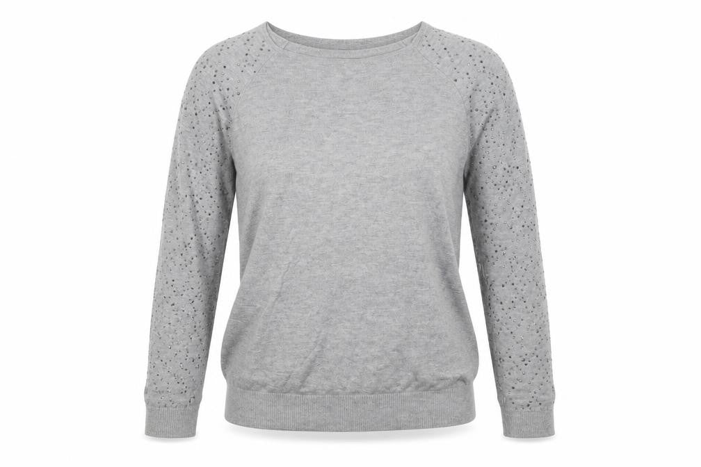 Warehouse Womens Grey   Pullover Sweatshirt Size 10