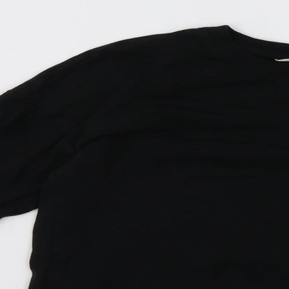 Preloved H&M Girls Black   Pullover Sweatshirt Size 12 Years - Detail