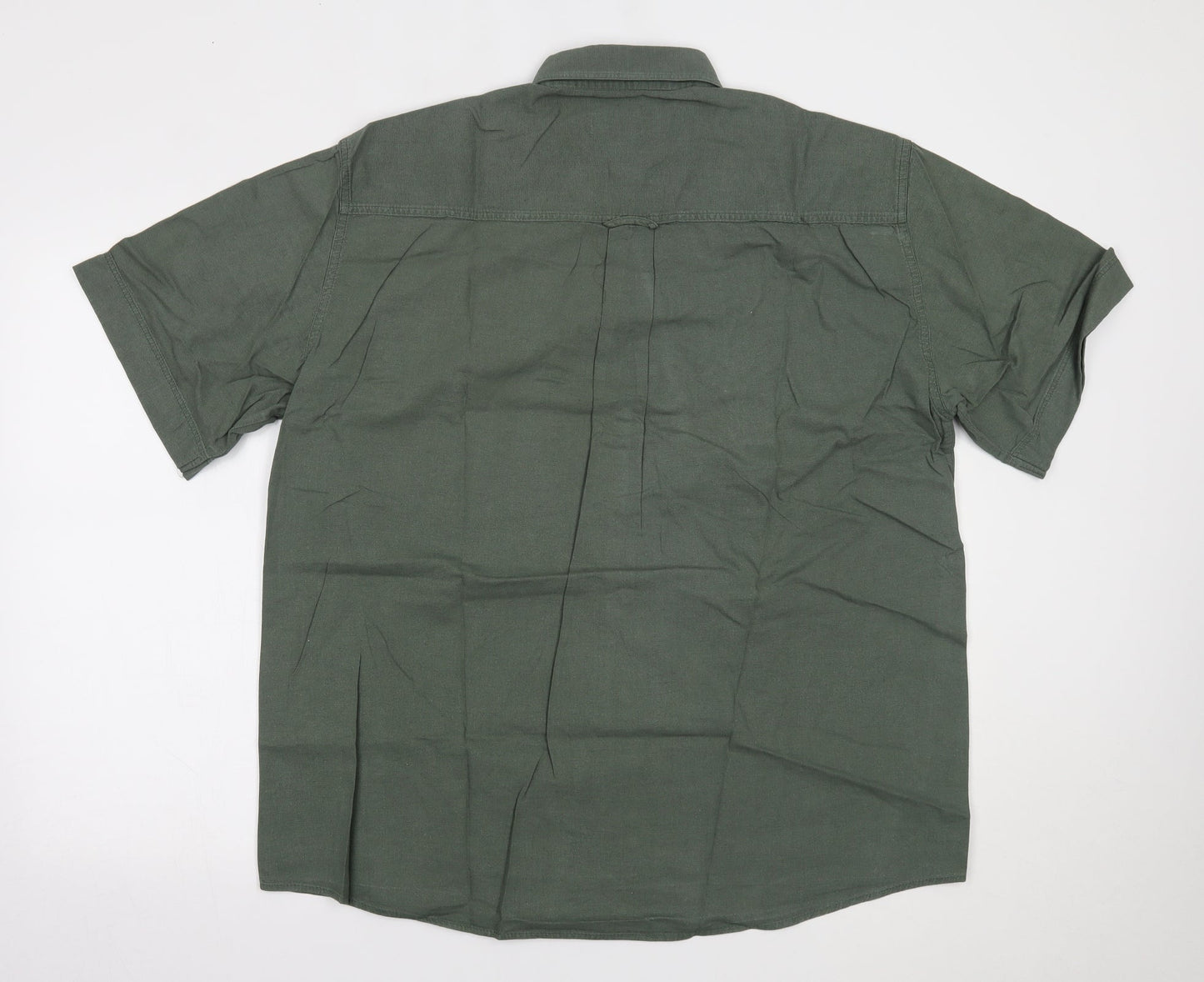 Melka Casual Mens Green    Button-Up Size L