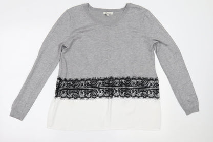 Peacocks Womens Grey   Basic Blouse Size 12