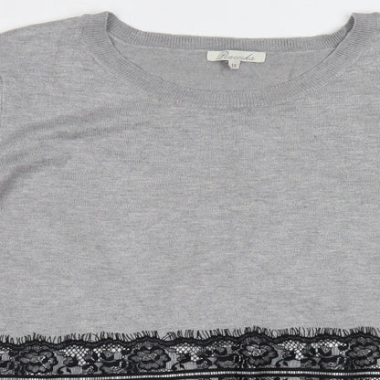 Peacocks Womens Grey   Basic Blouse Size 12