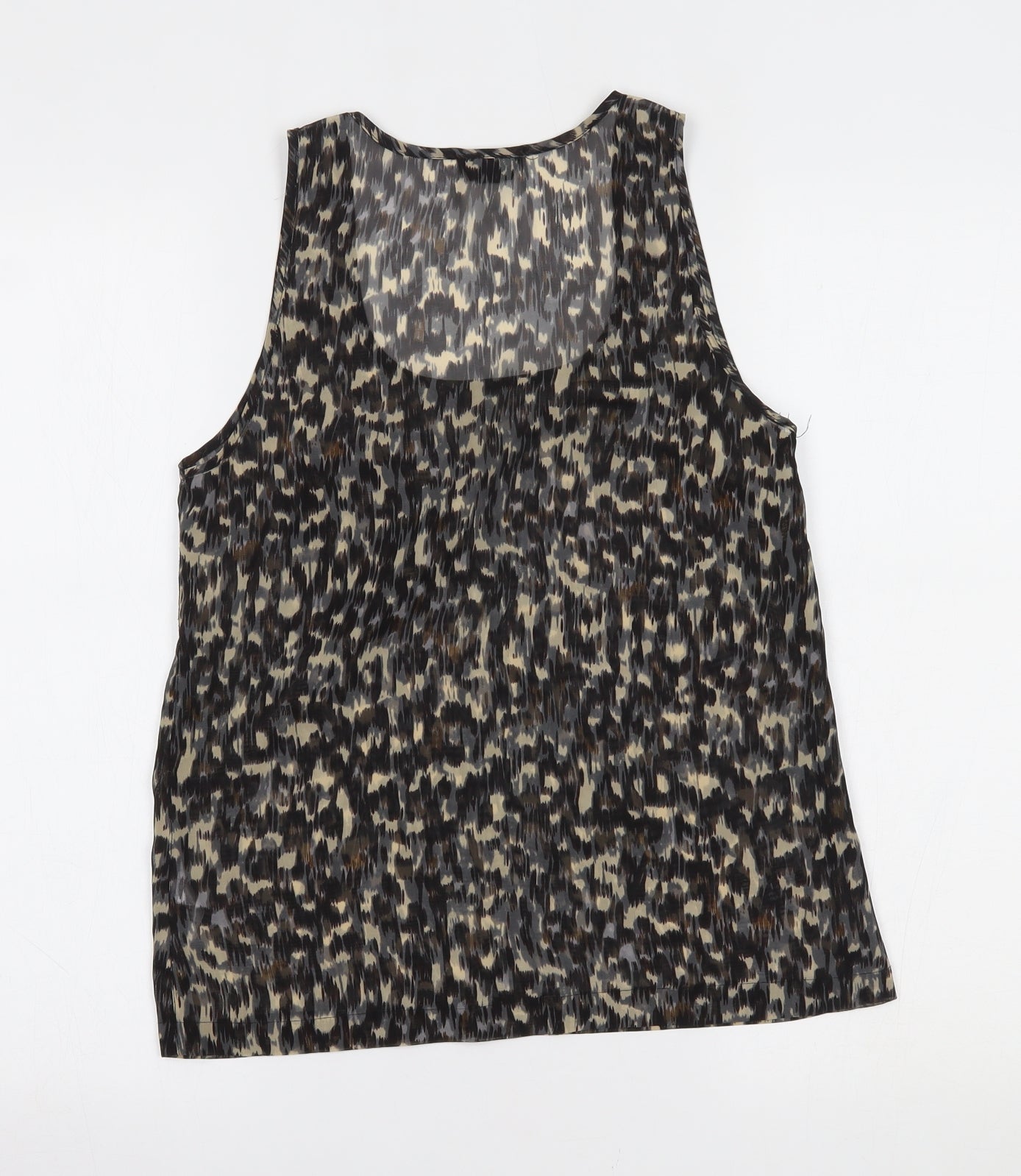 Topshop Womens Brown Animal Print  Basic Tank Size 8