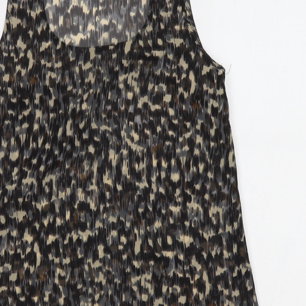 Topshop Womens Brown Animal Print  Basic Tank Size 8