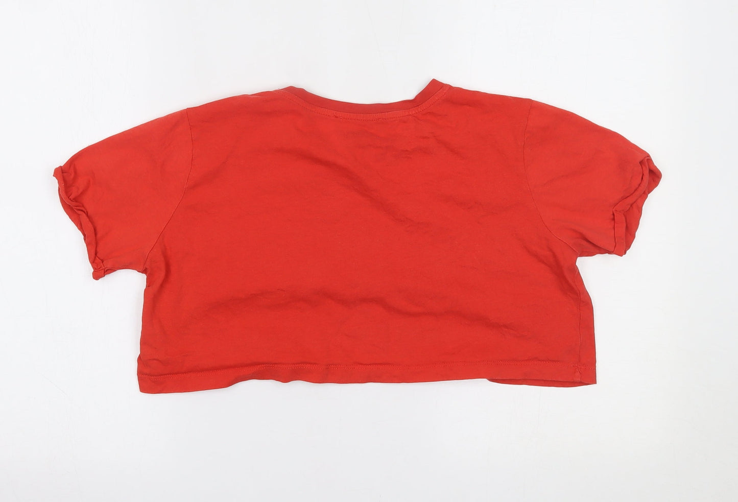 Primark Womens Red   Cropped T-Shirt Size S
