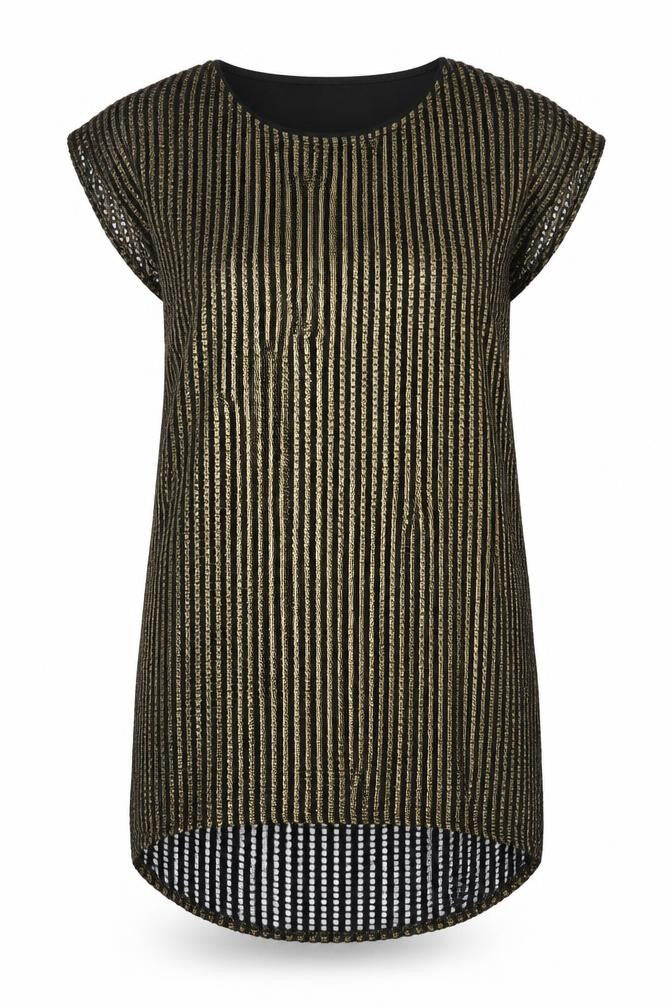 River Island Womens Gold   T-Shirt Dress  Size 8