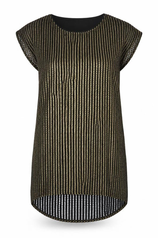 River Island Womens Gold   T-Shirt Dress  Size 8