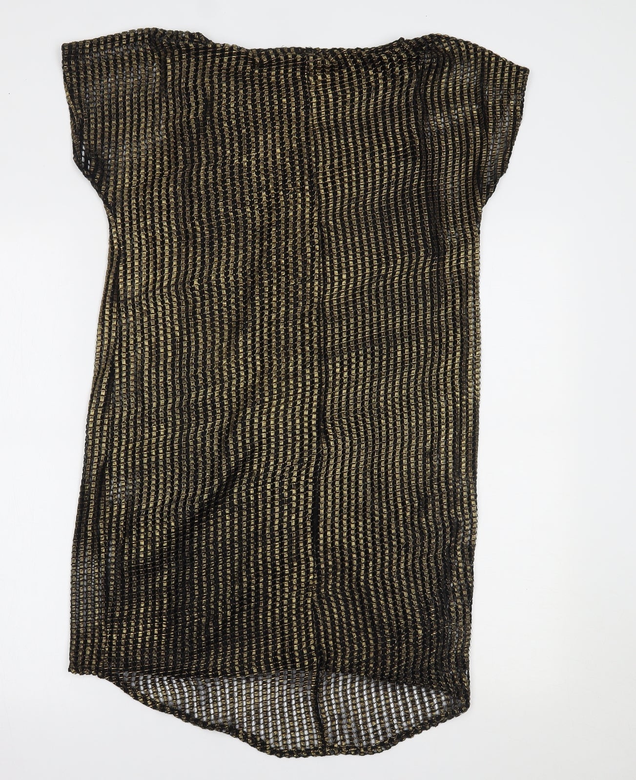 River Island Womens Gold   T-Shirt Dress  Size 8