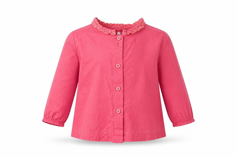 Marks & Spencer Baby Pink Floral  Basic Button-Up Size 9-12 Months