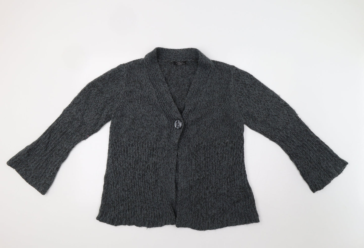 BM Womens Grey   Cardigan Jumper Size M