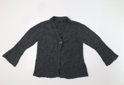 Bonmarché Womens Grey Cardigan Jumper Size M