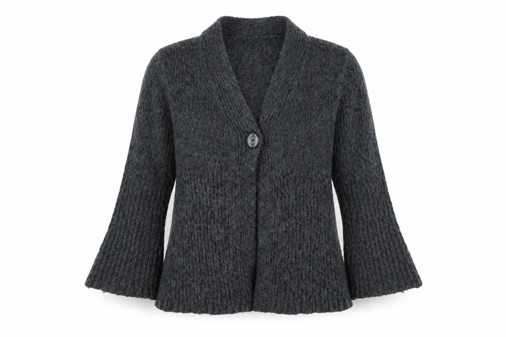 Bonmarché Womens Grey Cardigan Jumper Size M