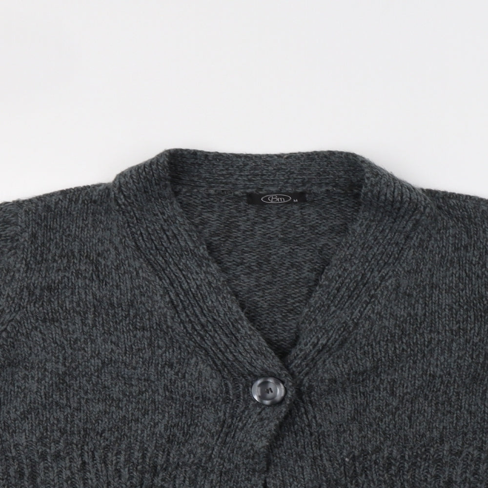 BM Womens Grey   Cardigan Jumper Size M