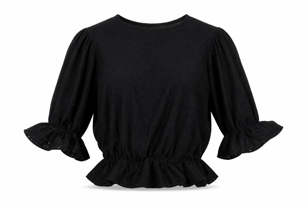 Pretty Hurts Womens Black Floral  Basic Blouse Size 12