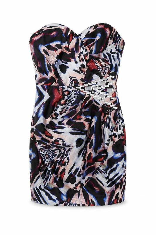 Lipsy Womens Multicoloured Animal Print  Mini  Size 10  - Embellished