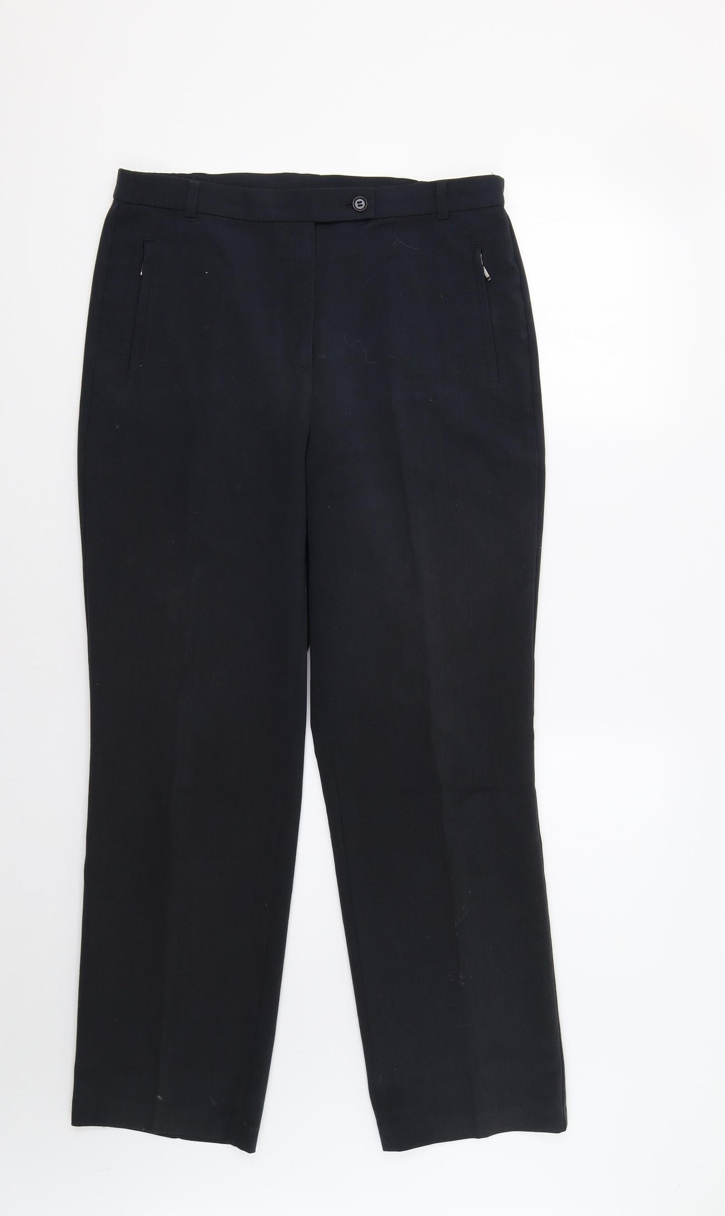 M&S Womens Blue   Dress Pants Trousers Size 12 L29 in