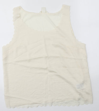 H&M Womens Ivory   Basic Blouse Size L
