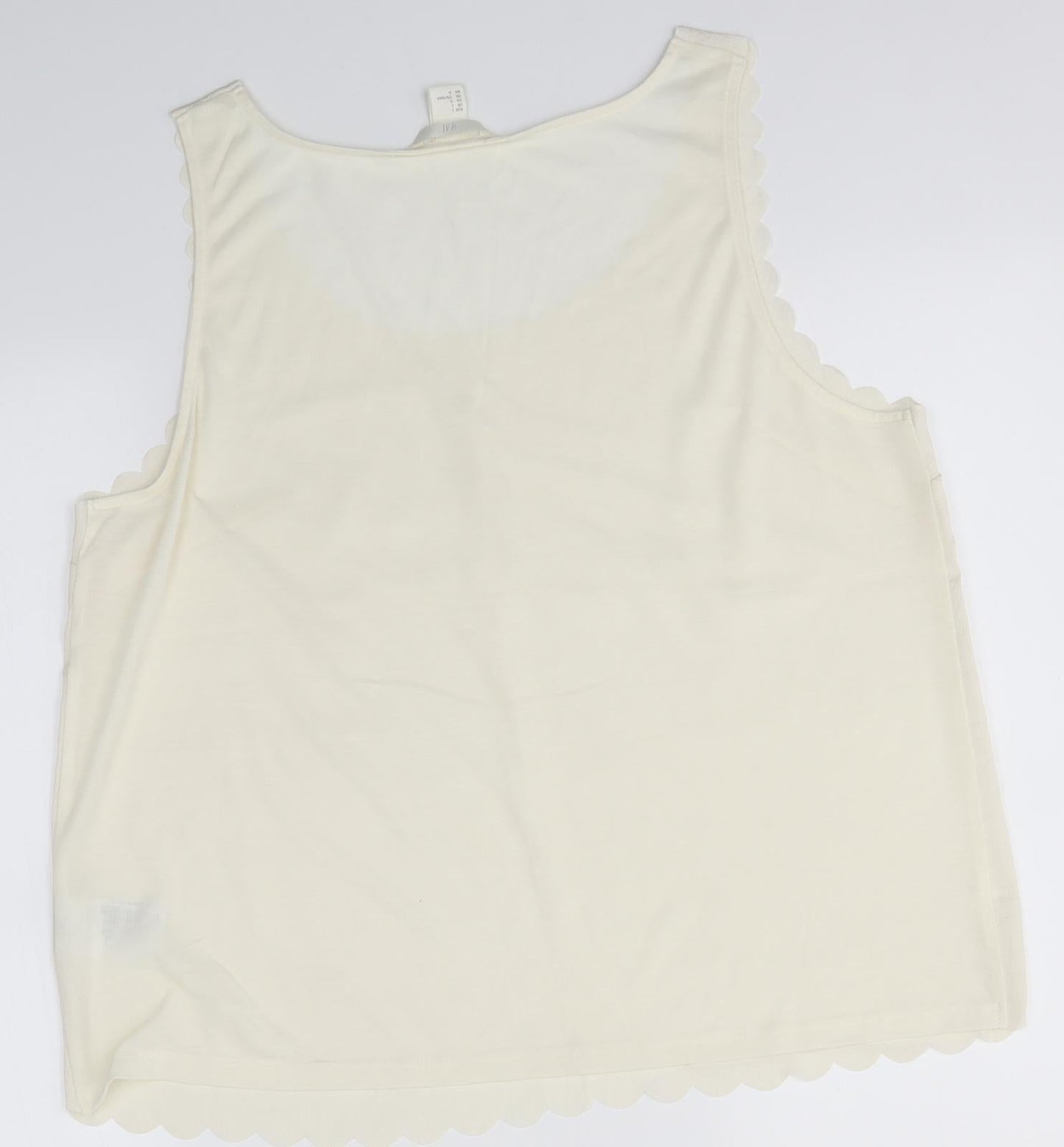 H&M Womens Ivory   Basic Blouse Size L