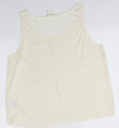 H&M Womens Ivory   Basic Blouse Size L