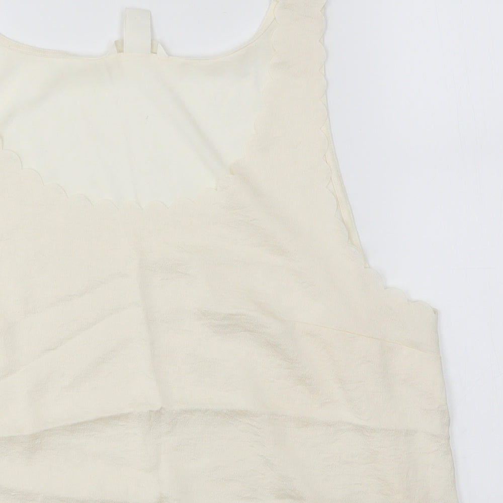 H&M Womens Ivory   Basic Blouse Size L