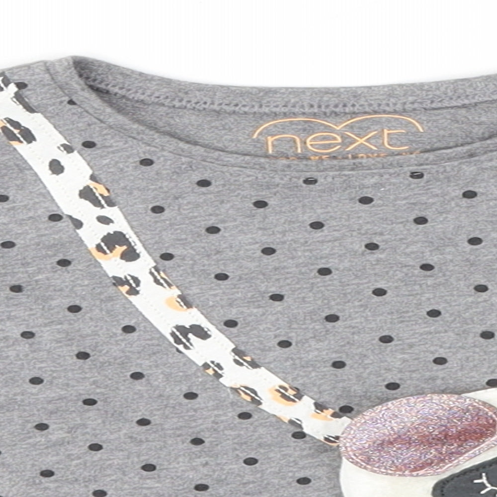 NEXT Baby Grey Spotted  Basic T-Shirt Size 6-9 Months