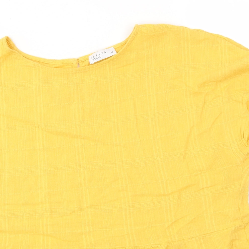 Matalan Womens Yellow   Basic Blouse Size 14