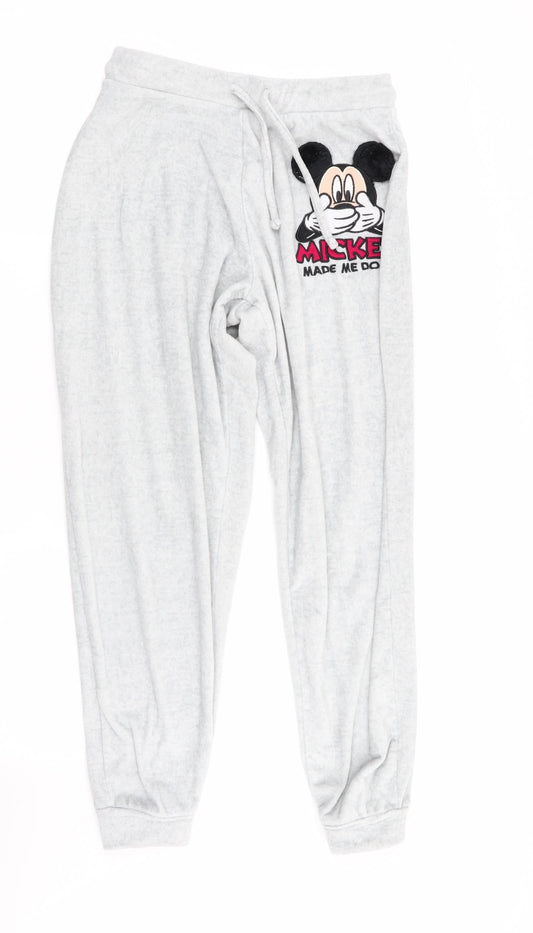 Love to Lounge Womens Grey Solid   Pyjama Pants Size S  - Mickey made me do it!