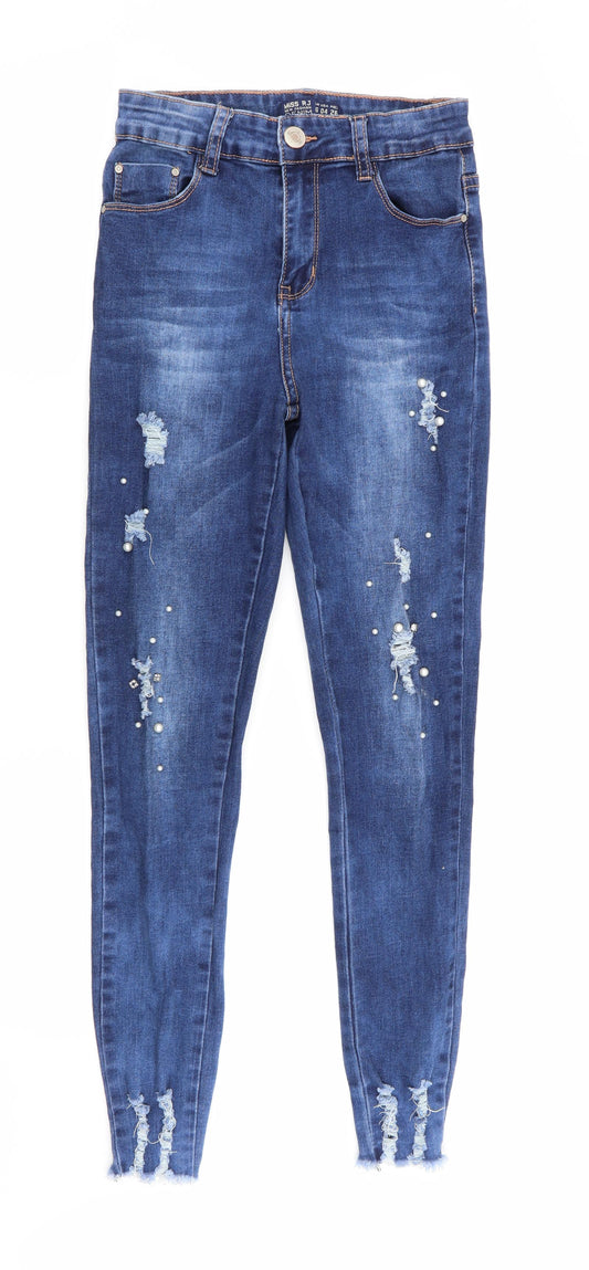 Preloved Miss R J Womens Blue   Skinny Jeans Size 6 L28 in - Front