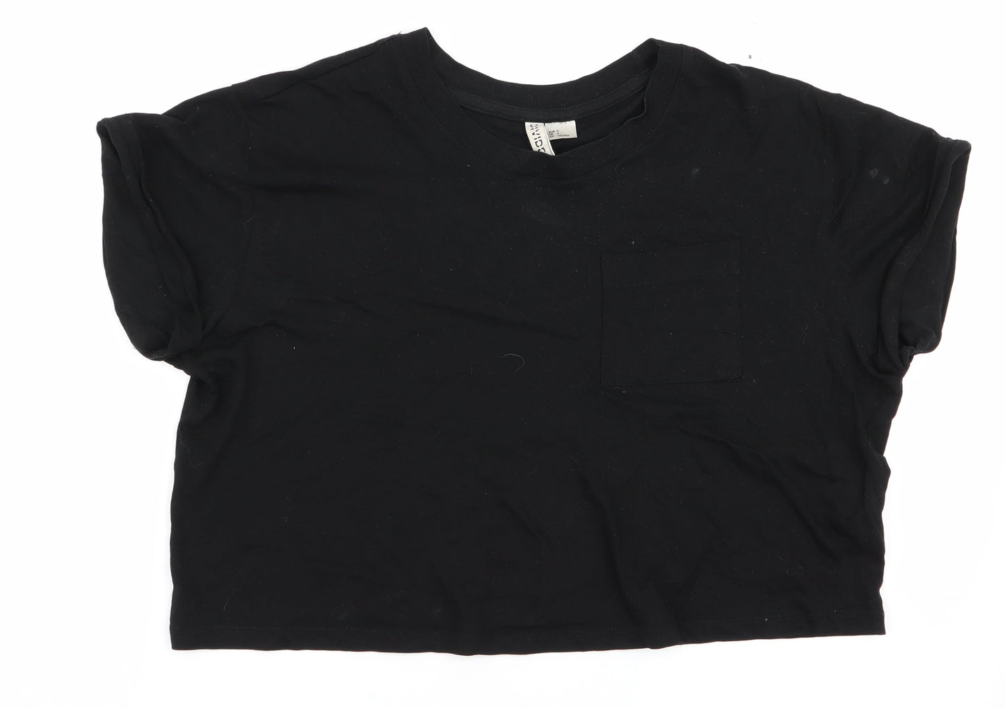 Divided Womens Black   Basic T-Shirt Size 6