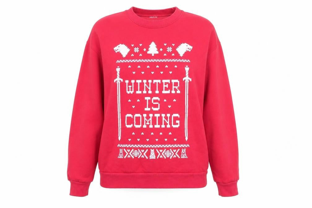 Stars & Stripes Womens Red   Pullover Sweatshirt Size M  - Winter is Coming