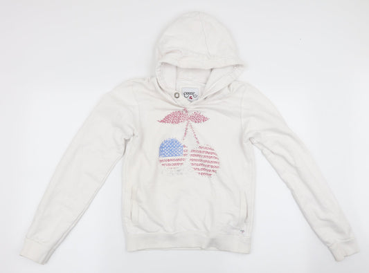 Perisp Girls White   Pullover Hoodie Size 12 Years  - Cherry