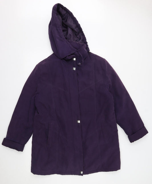Preloved Klassik Womens Purple   Parka Coat One Size - Front