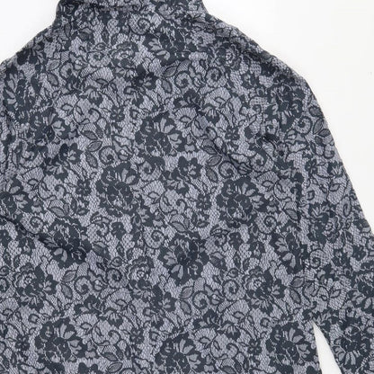 Preloved Primark Womens Grey Floral  Rain Coat Coat Size S - Label