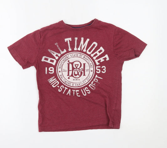 Primark Boys Red   Basic T-Shirt Size 8-9 Years