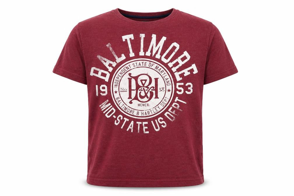 Primark Boys Red   Basic T-Shirt Size 8-9 Years