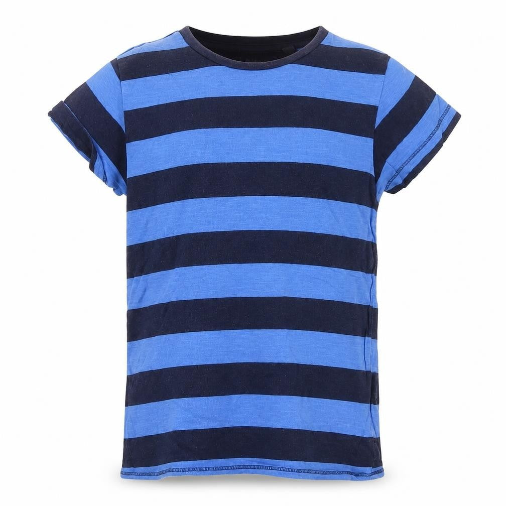 Next Boys Blue Striped  Basic T-Shirt Size 5 Years