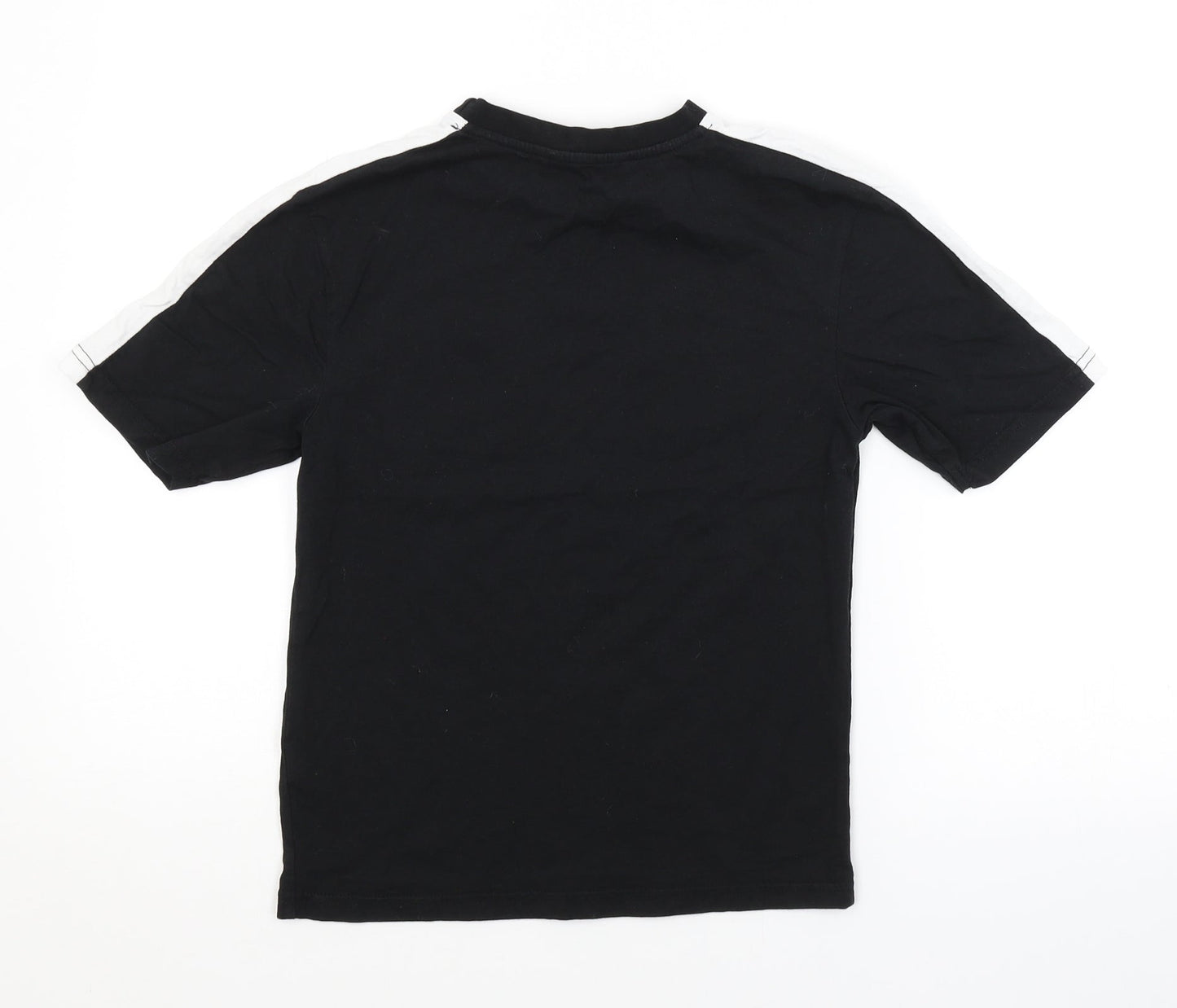 George Boys Black   Basic T-Shirt Size 7-8 Years