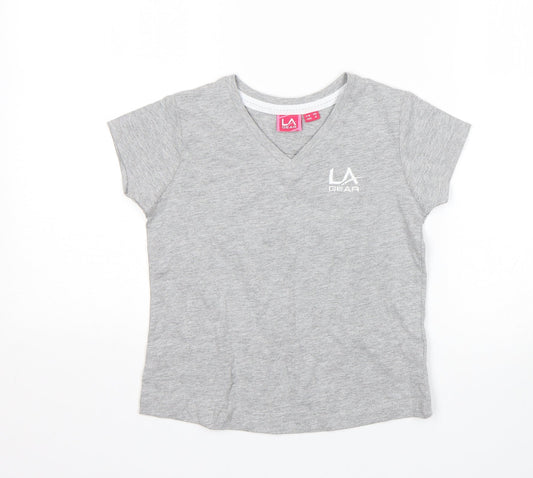 LA Gear Girls Grey   Basic T-Shirt Size 7-8 Years