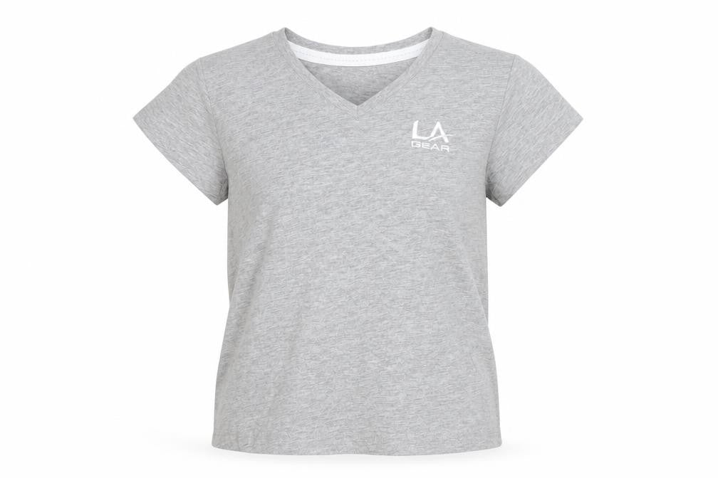 LA Gear Girls Grey   Basic T-Shirt Size 7-8 Years
