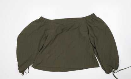 Vera & Lucy Womens Green   Basic Blouse Size L